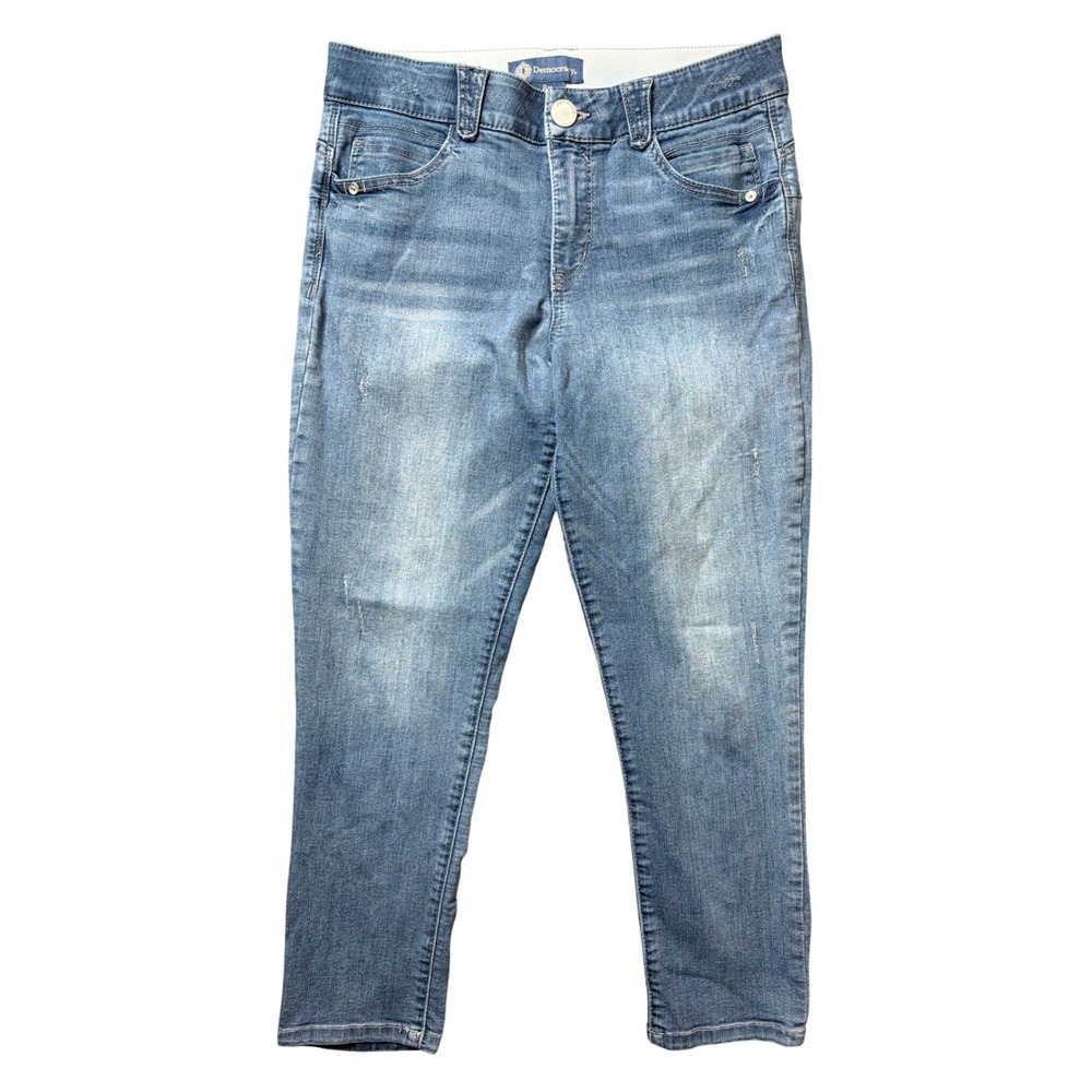 Democracy Jeans Womens 8P Ab solution Blue Stretch Cropped BP1176Q4OZ